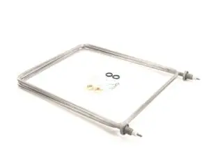 a square metal frame with metal rings and a couple of metal rings