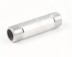 a silver pipe with a thread