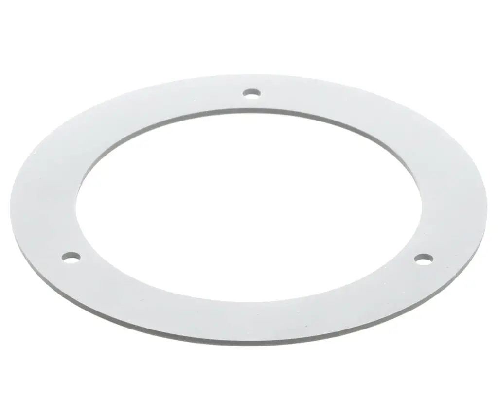 a white circle with holes