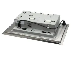 a rectangular electronic device with wires