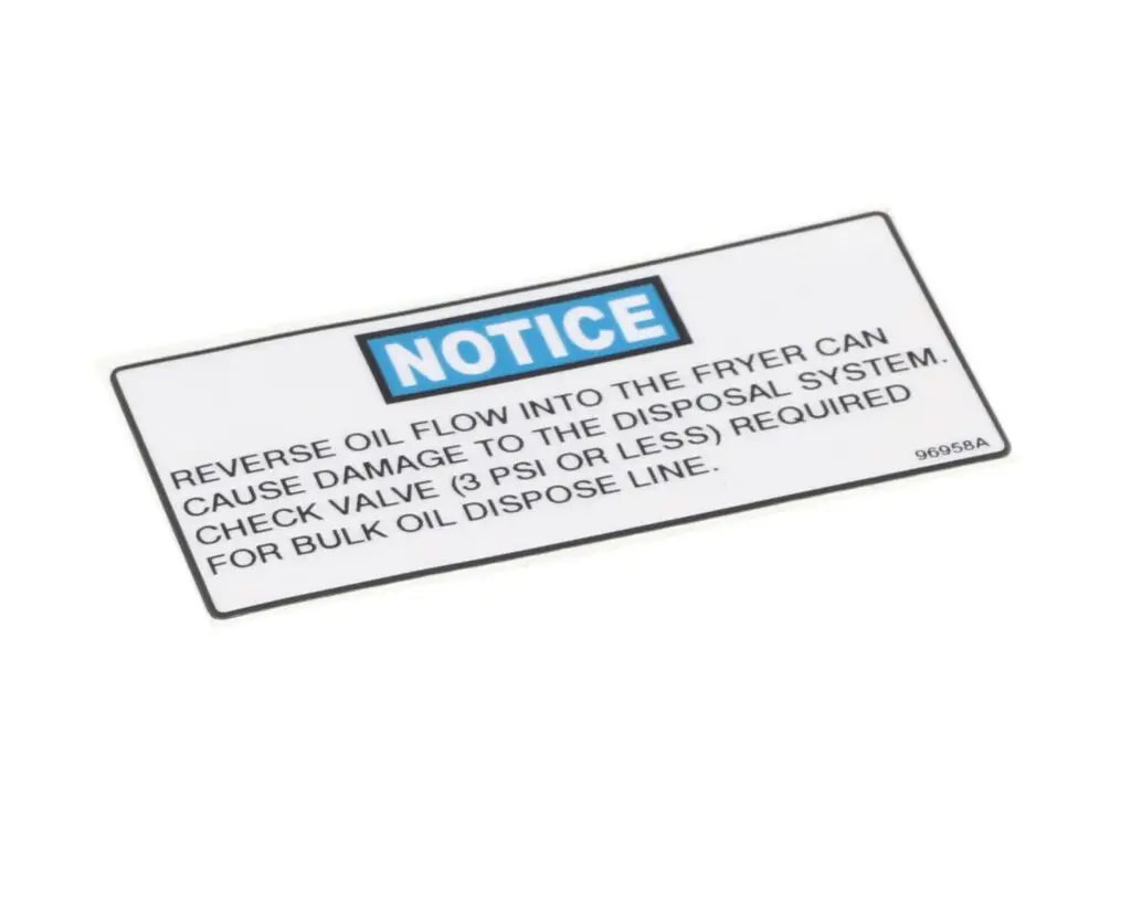 a white notice sign with black text
