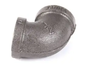 a grey metal pipe on a white background