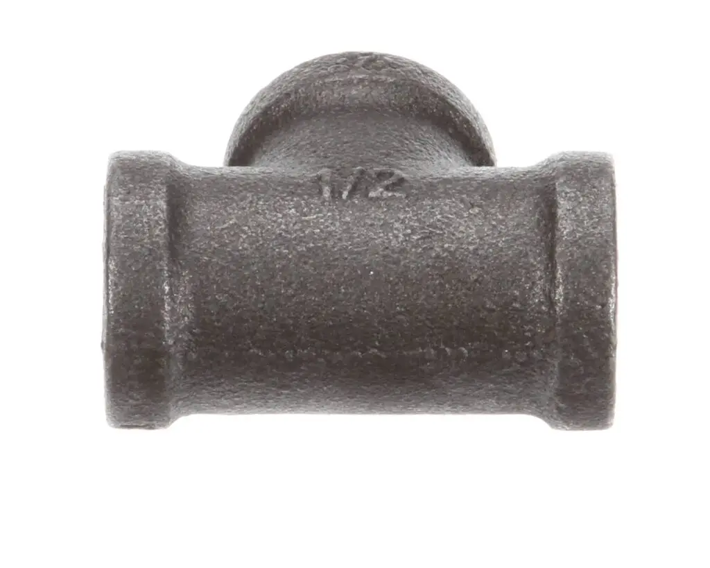 a black pipe with a white background
