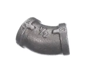 a black pipe with a cross on it