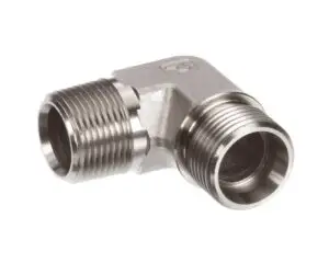 a silver metal pipe with a thread