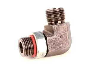 a metal pipe with a nut