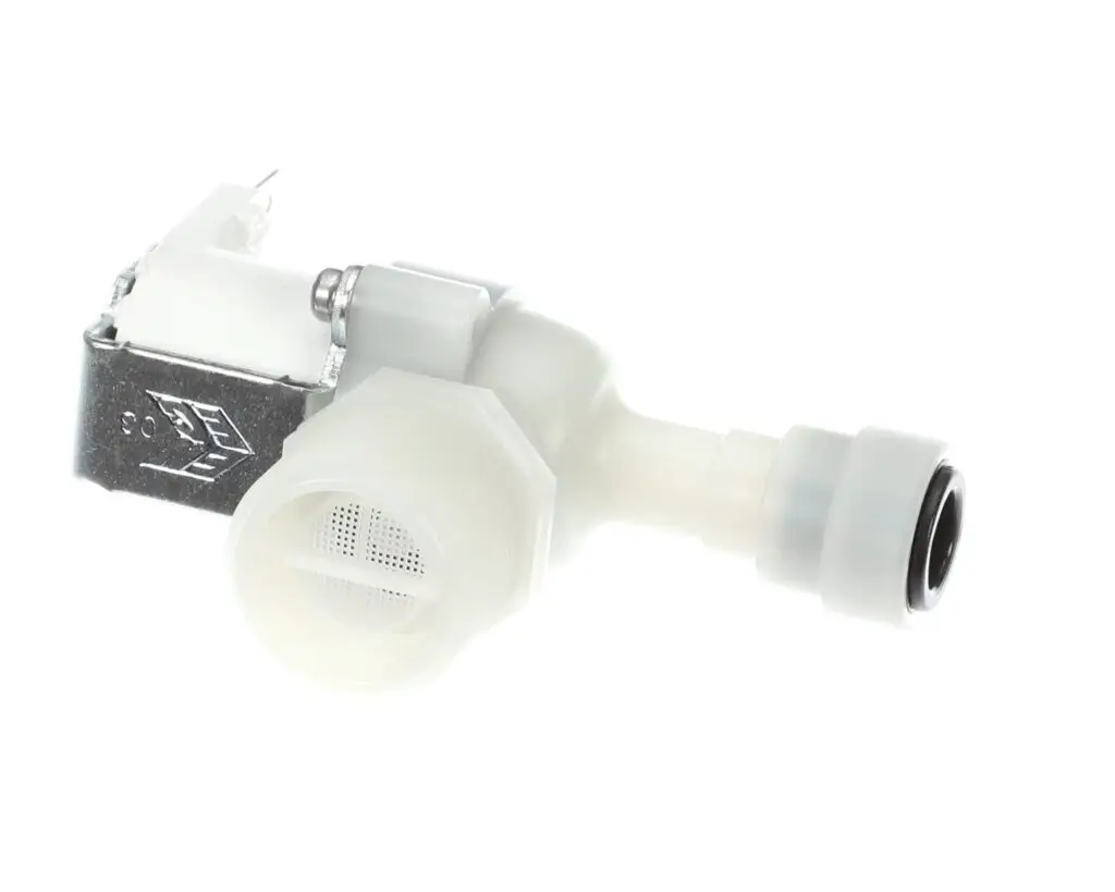 a white plastic object with a metal frame