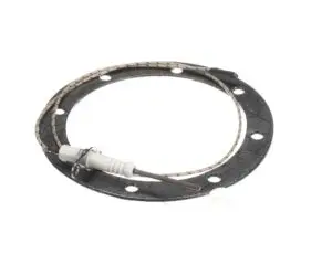 a circular object with a white cable