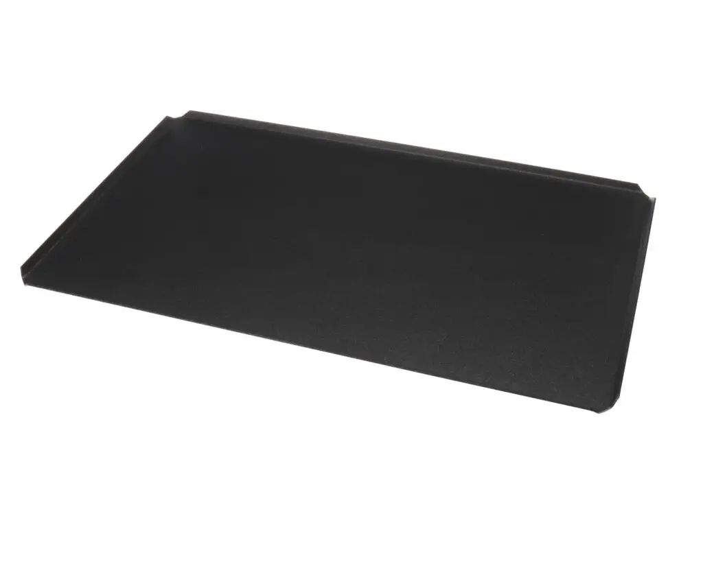 a black rectangular object on a white background