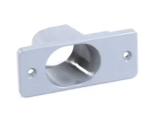 a grey plastic object with holes