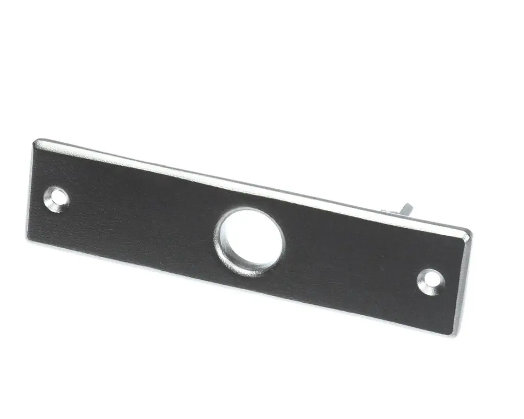 a black rectangular object with a hole in it