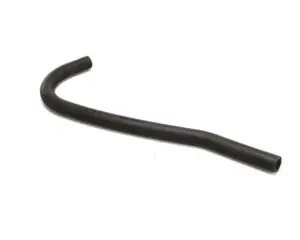 a black curved pipe on a white background