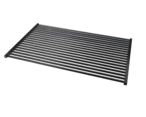 a black metal grid on a white background