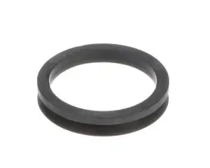 a black round object with a white background