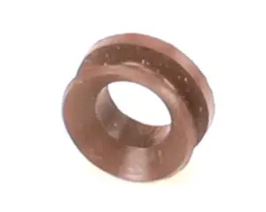 a brown circular object with a white circle