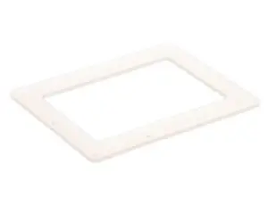 a white rectangular object with holes