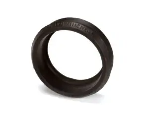 a black ring with a white background