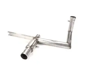 a metal pipe with a long straight end