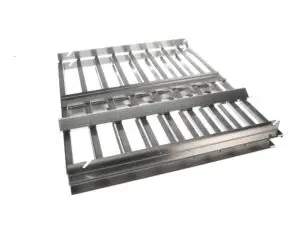a metal pallet on a white background