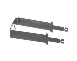 a metal frame with screws