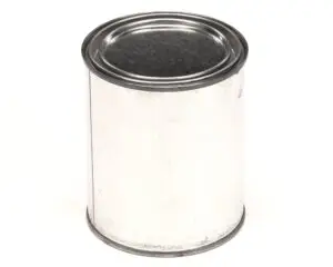 a silver can with a lid