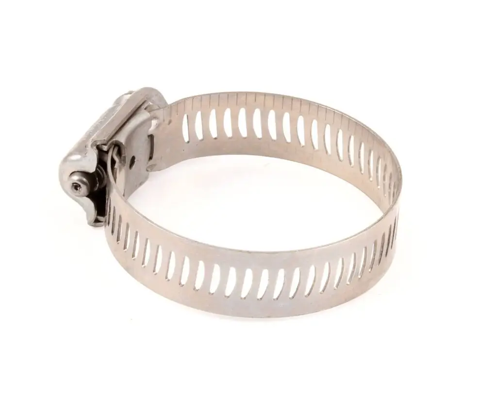 a metal clamp with holes