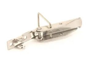 a metal latch on a white background