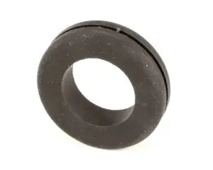 a black round object with a hole