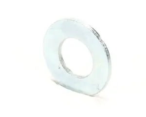 a silver round object with a hole